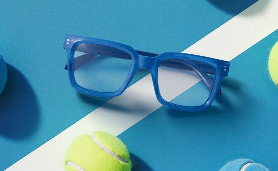 Polaroid: Blaue Brille